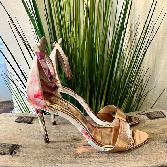 Ted Baker Charv Text Af Sketchbook Heeled Sandals - Picture 1 of 15